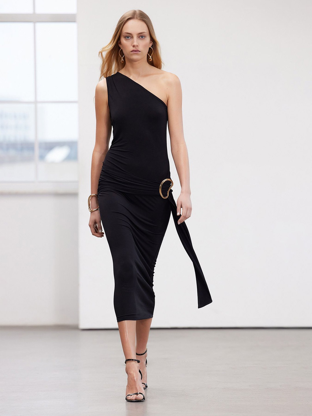 

Trendyol Bodycon Midi Dress, Black