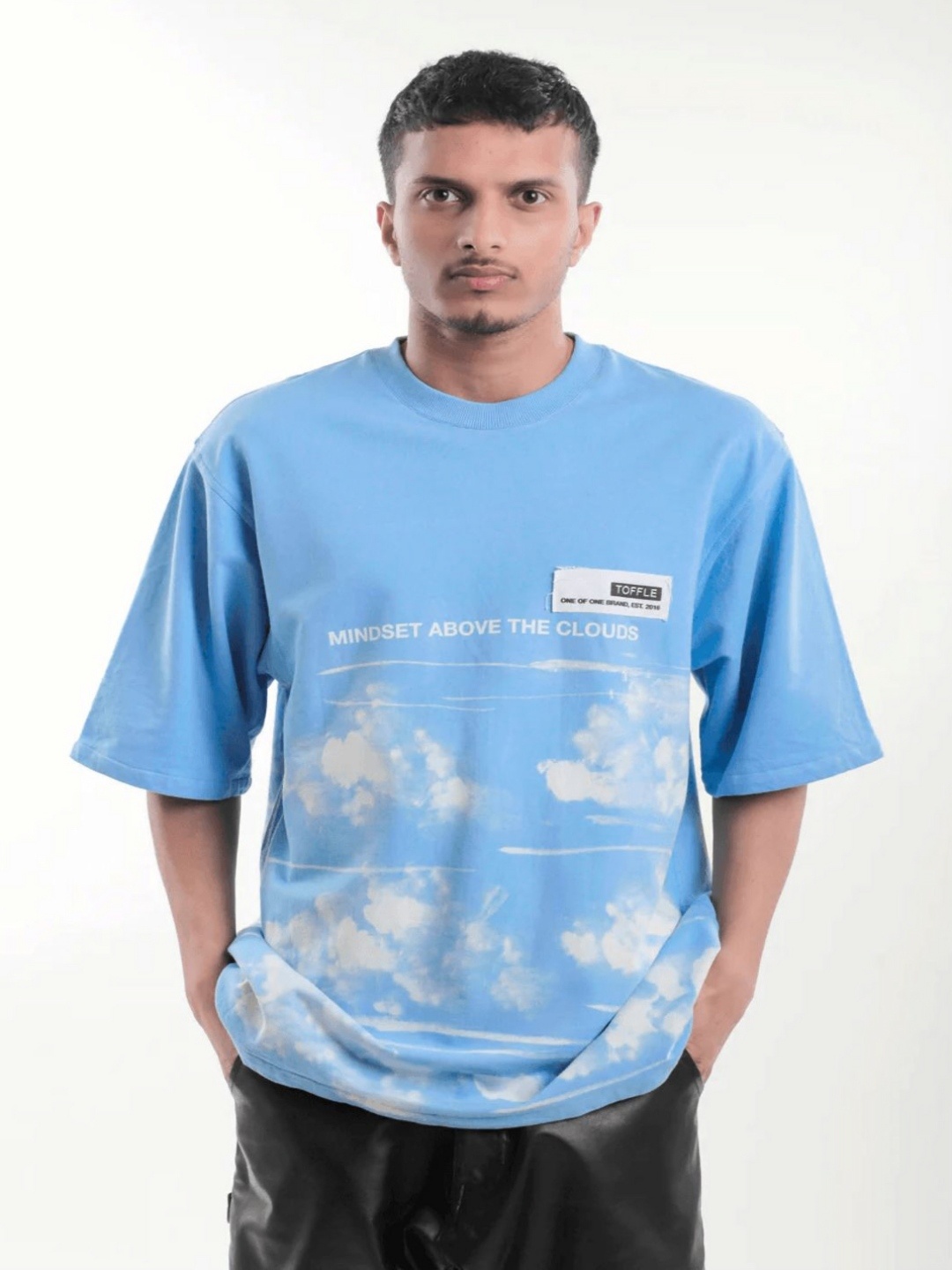

TOFFLE Unisex Printed T-shirt, Blue