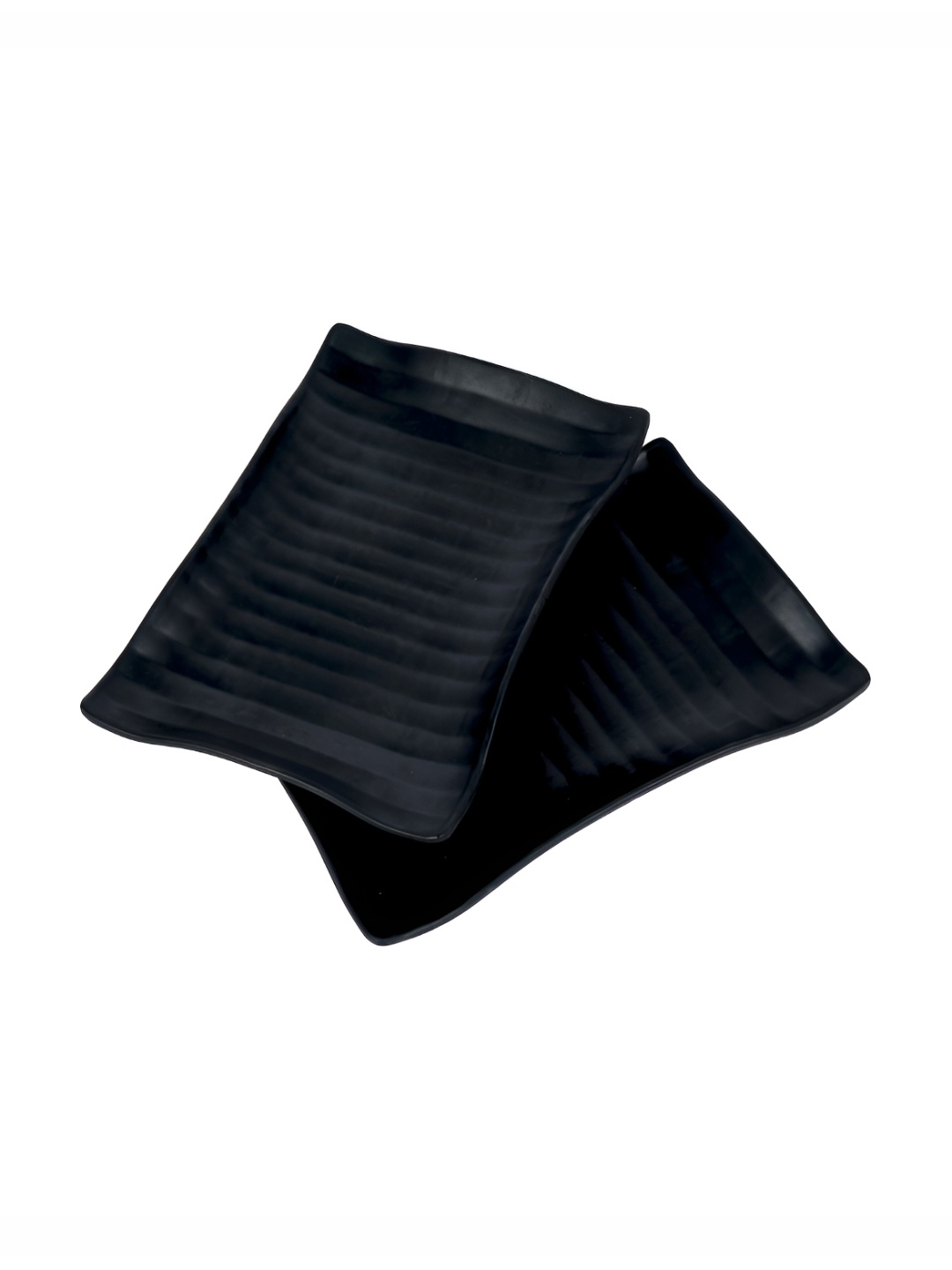 

Aura Black 2 Pieces Textured Serving Tray