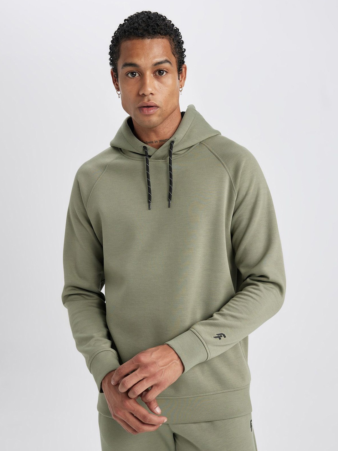 

DeFacto Men Hooded Sweatshirt, Green