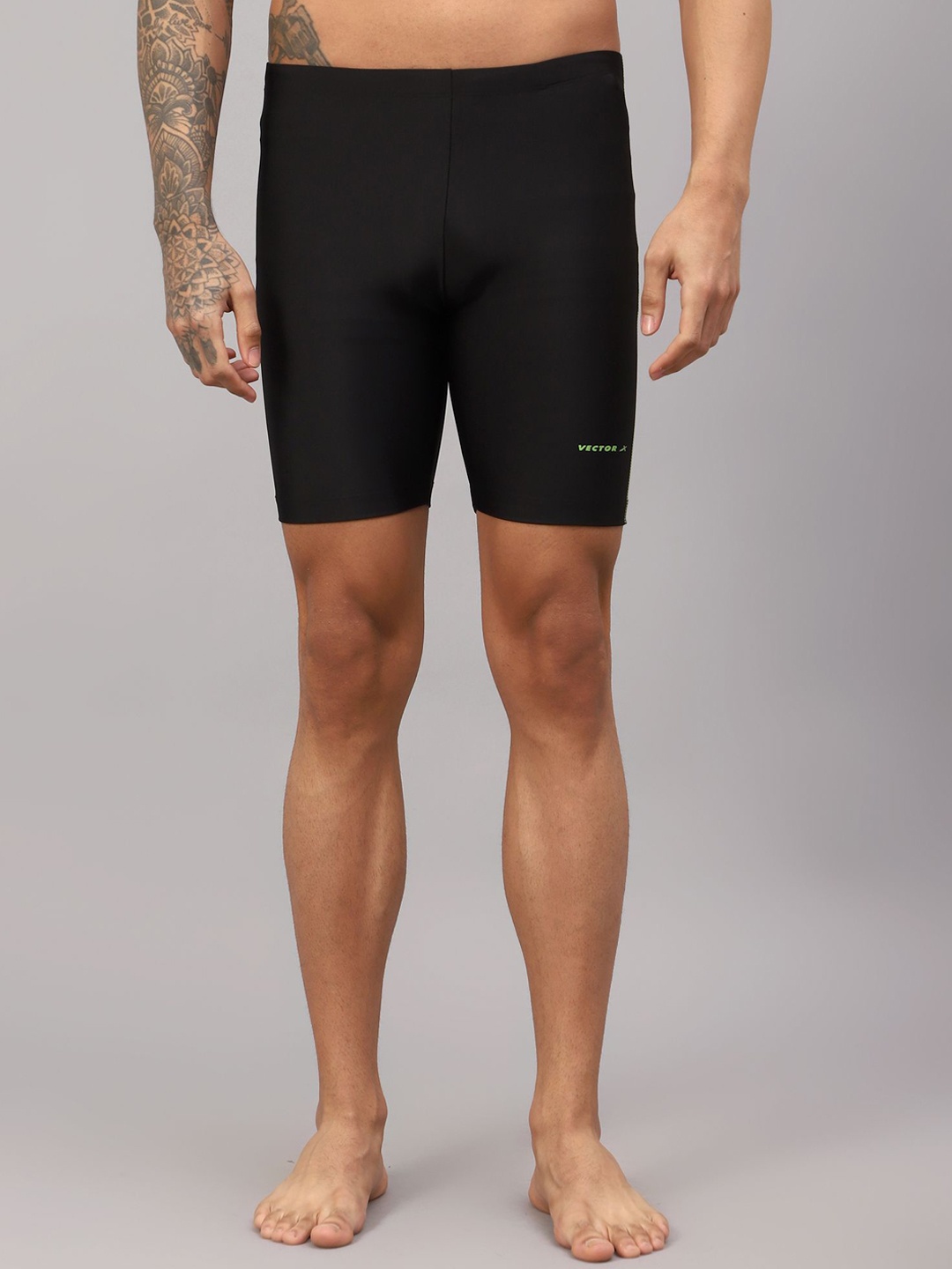 

VECTOR X Men Printed Swim Bottoms, Black