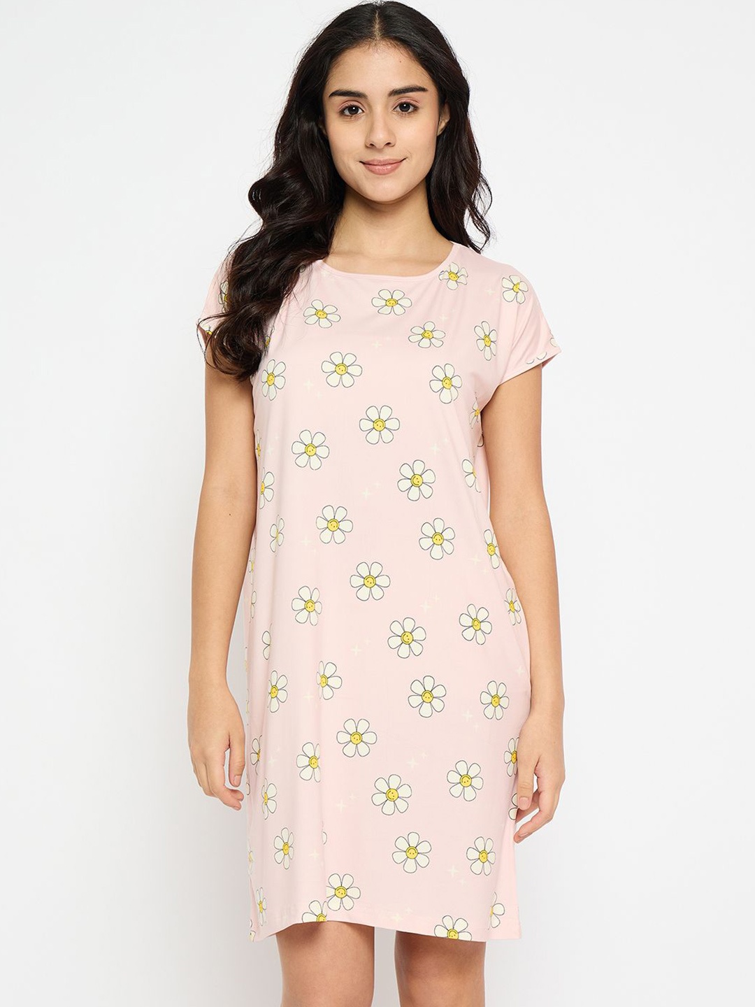 

Camey Printed Nightdress, Pink