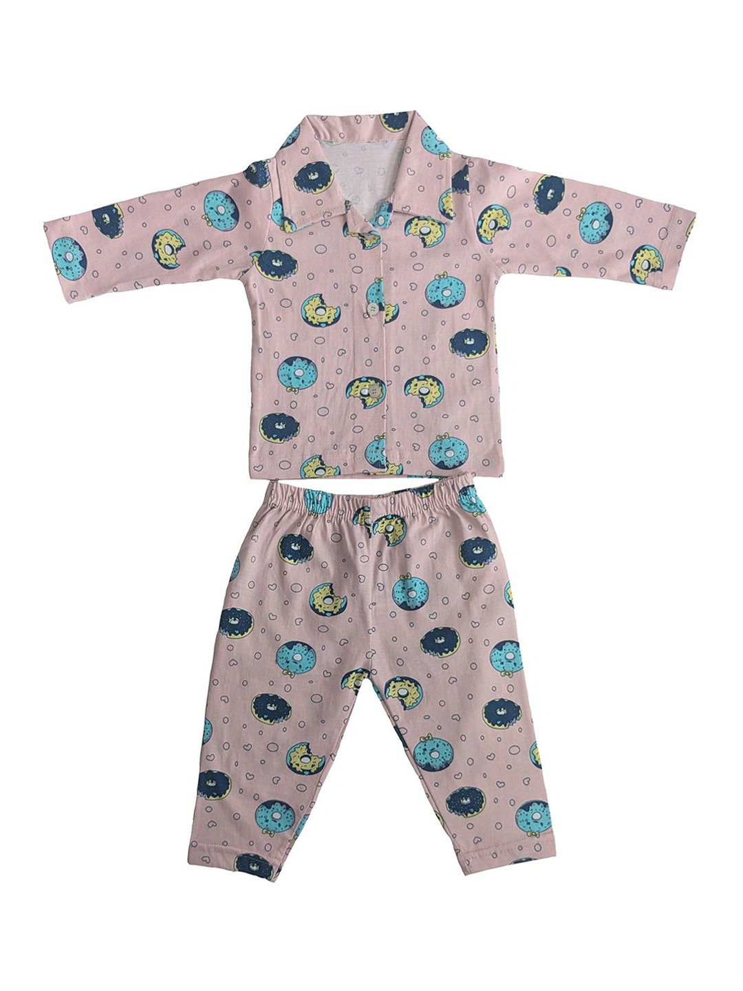 

Zoom Minimondo Unisex Kids Printed Night suit, Pink