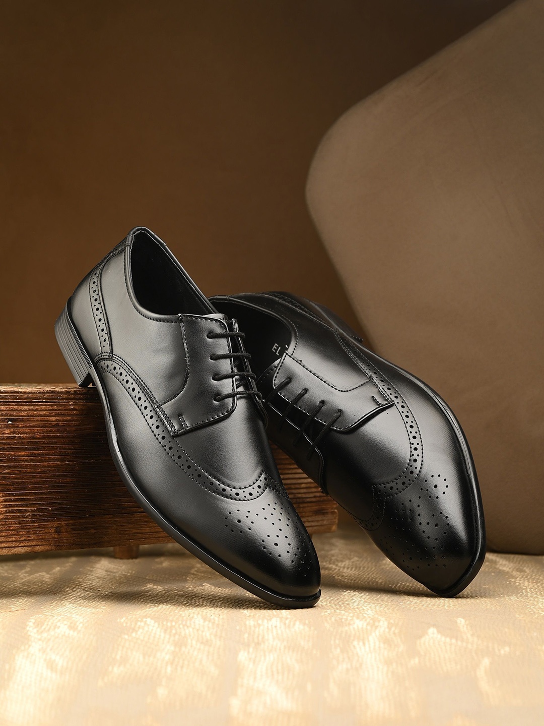 

El Paso Men Formal Faux Leather Formal Lace Up Derby, Black