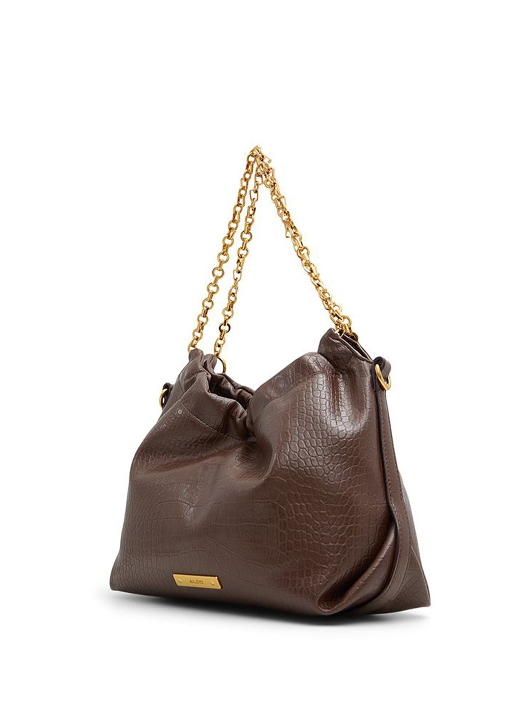 

ALDO Structured Handheld Bag with Tasselled, Brown