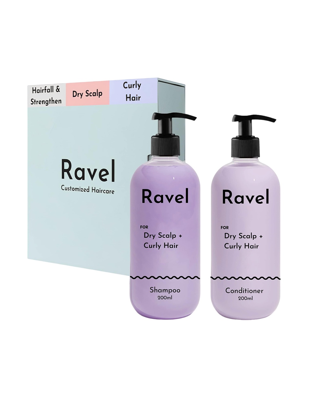 

Ravel Set of Shampoo & Conditioner For Dry Scalp And Curly Hair - 200ml Each, Lavender