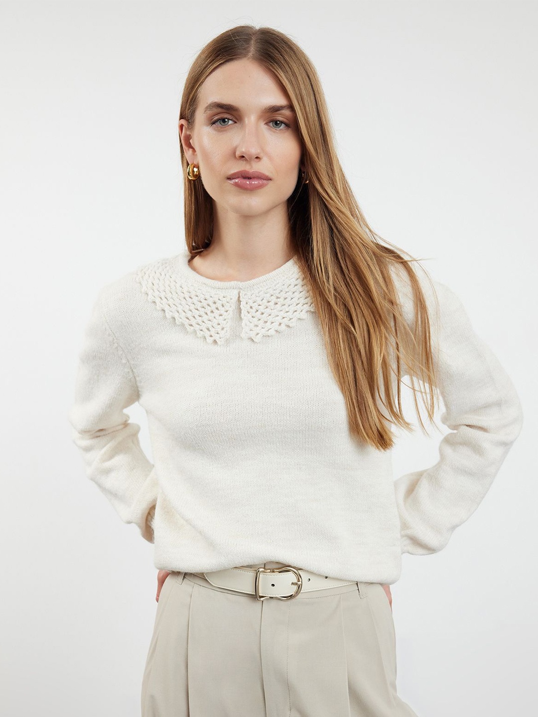 

Trendyol Peter Pan Collar Top, Na