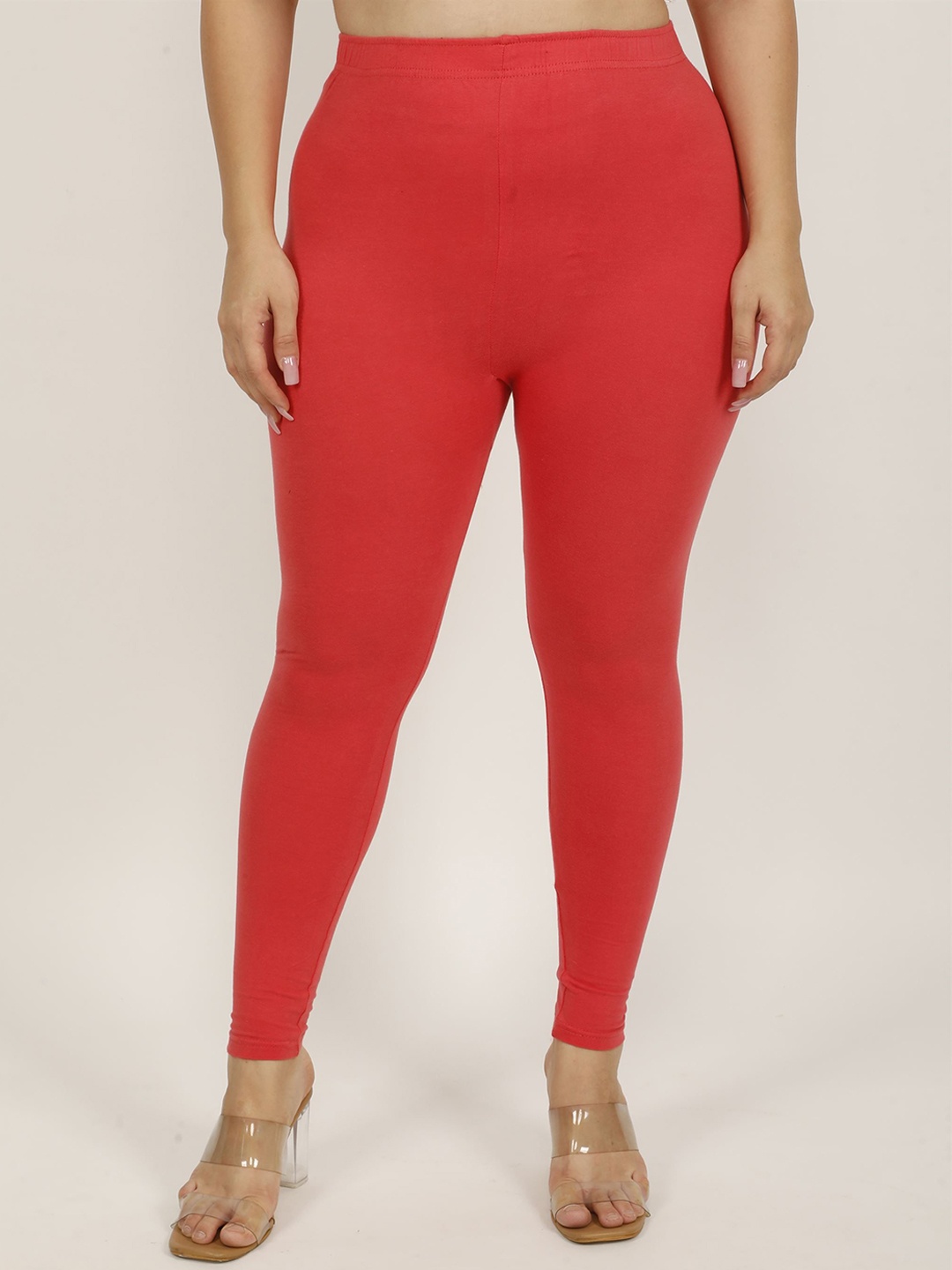 

Dunberry London Plus Size Pure Cotton Lycra Leggings, Red