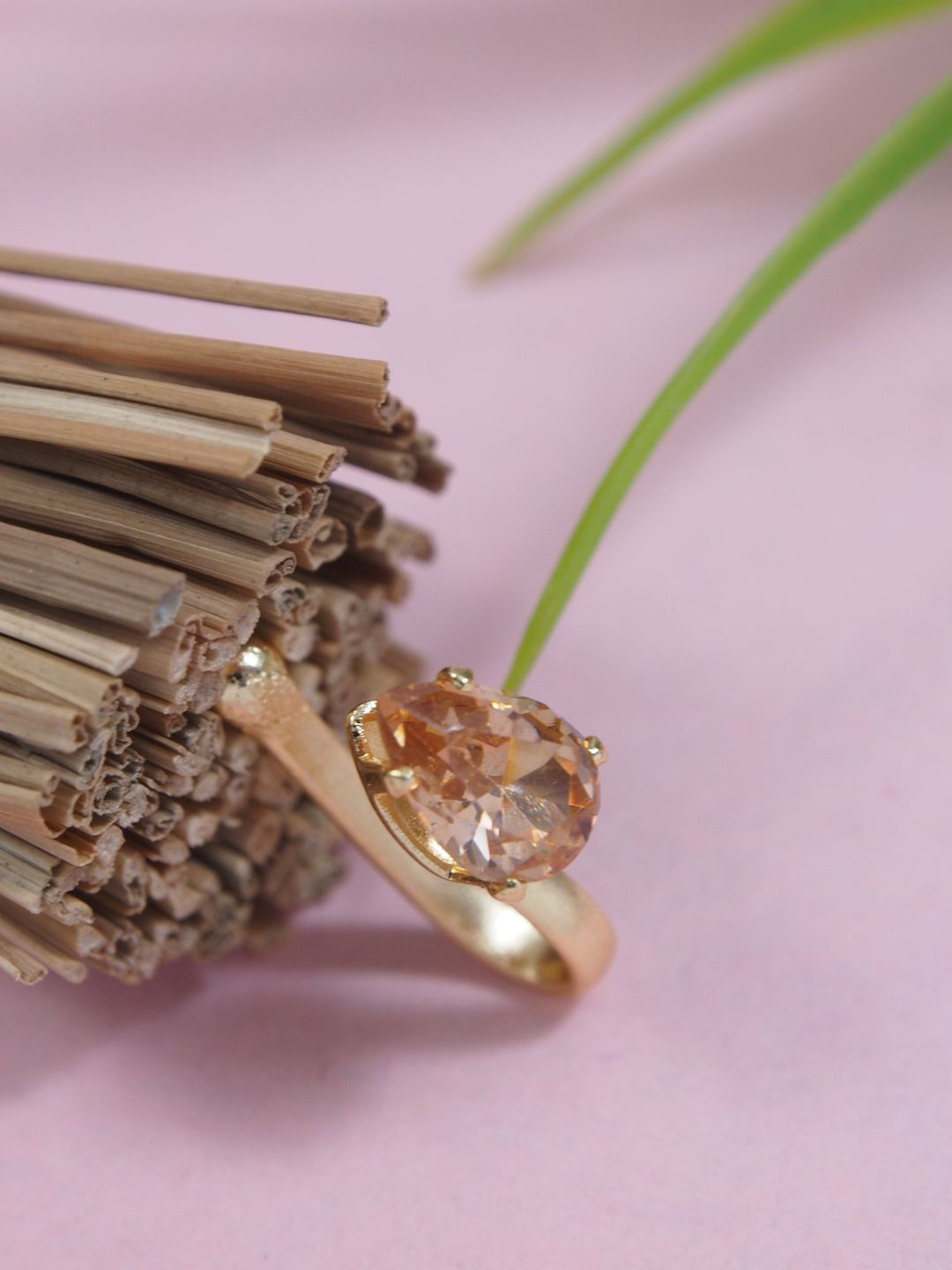

I Jewels Gold Plated Artificial Stones Stud Nosepin