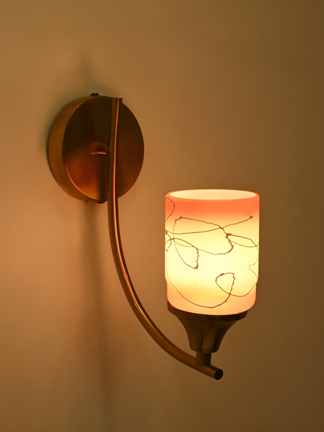 

Afast Orange & White Glass Contemporary Cylinder Shaped Wall Lamp