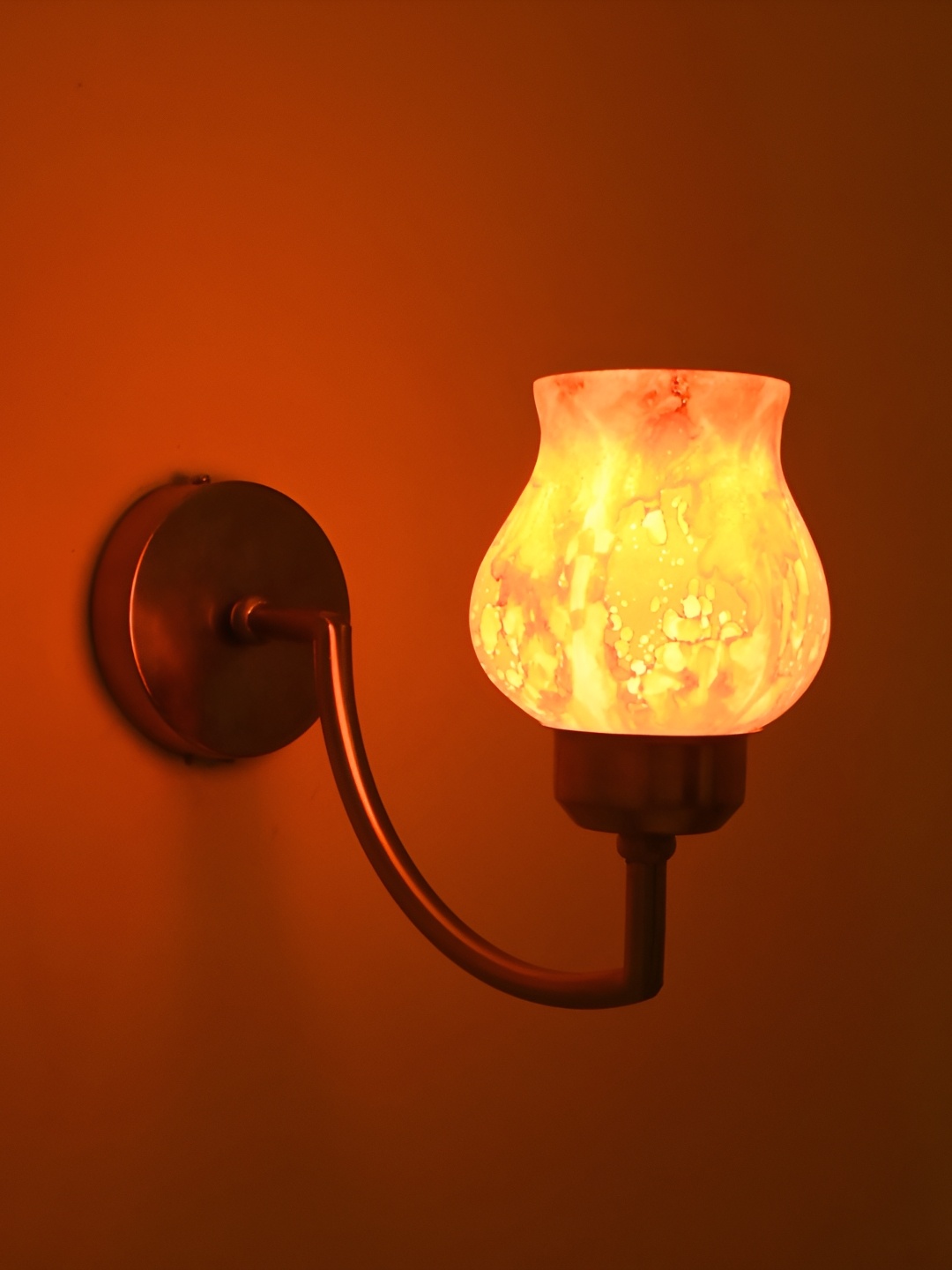 

Afast Orange Glass Traditional Rectangle Shaped Wall Lamp