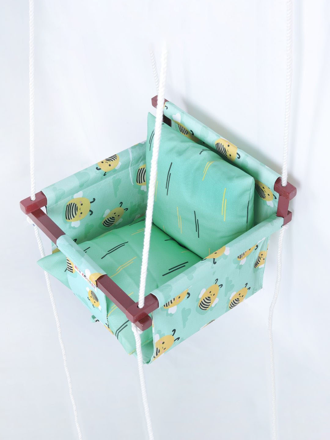 

NEW COMERS Kids Green & Yellow Printed Pure Cotton Swings