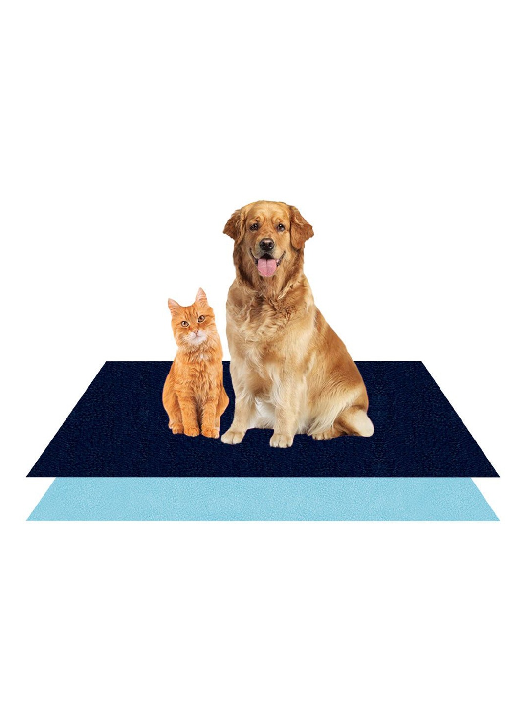 

AMORITE Dark Sea Blue and Salmon Rose Waterproof Washable Pet mat For Dogs and Cats