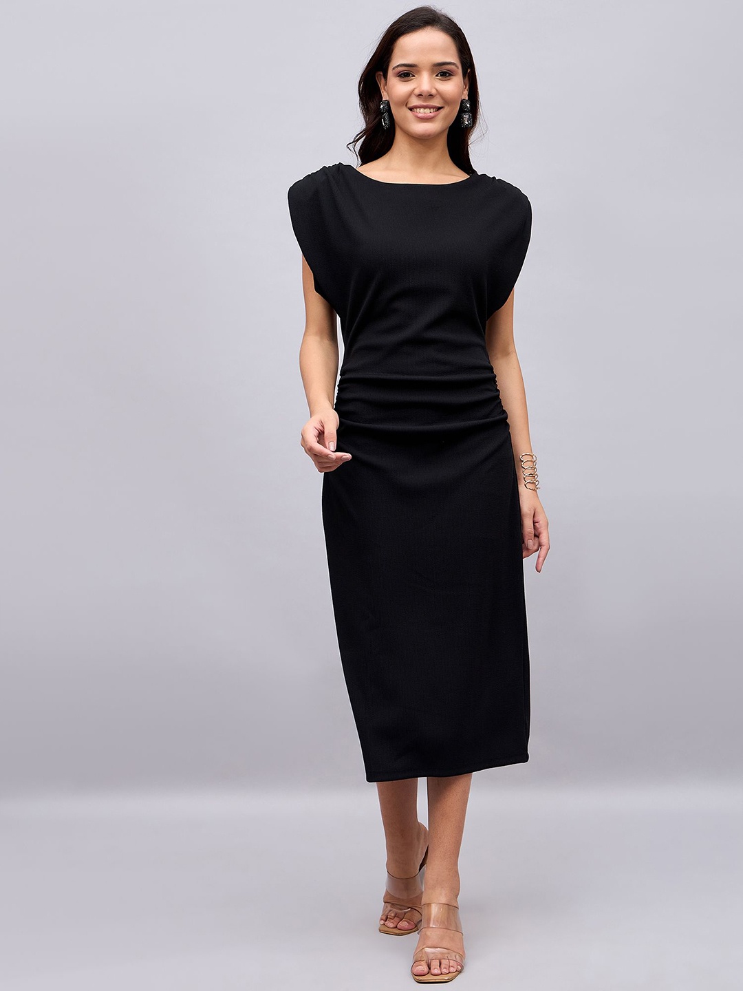 

STYLE BLUSH Solid Formal Sheath Maxi Dress, Black
