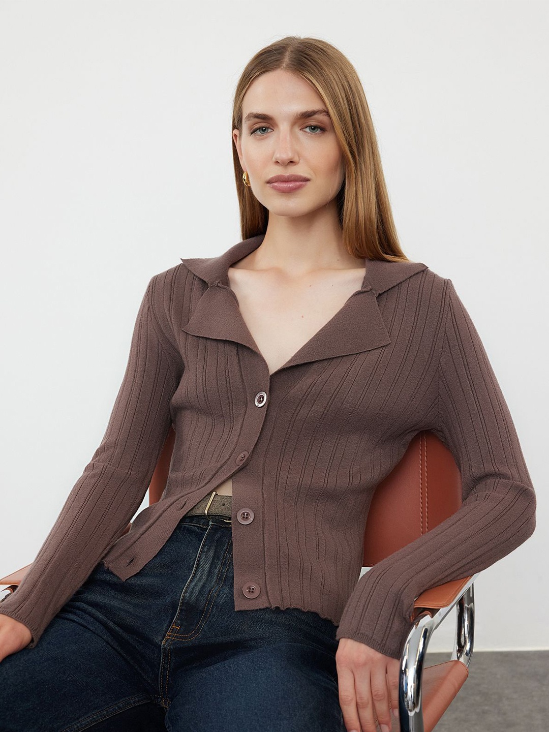 

Trendyol Women Cardigan, Brown