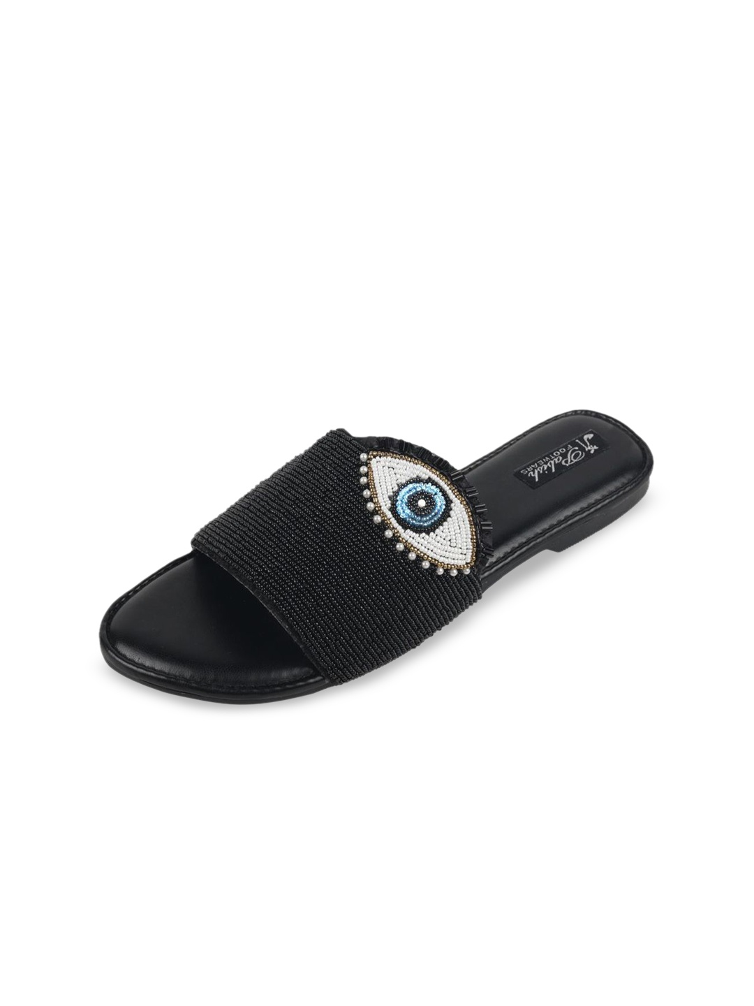 

Pabish Footwears Women Party Open Toe Flats, Black