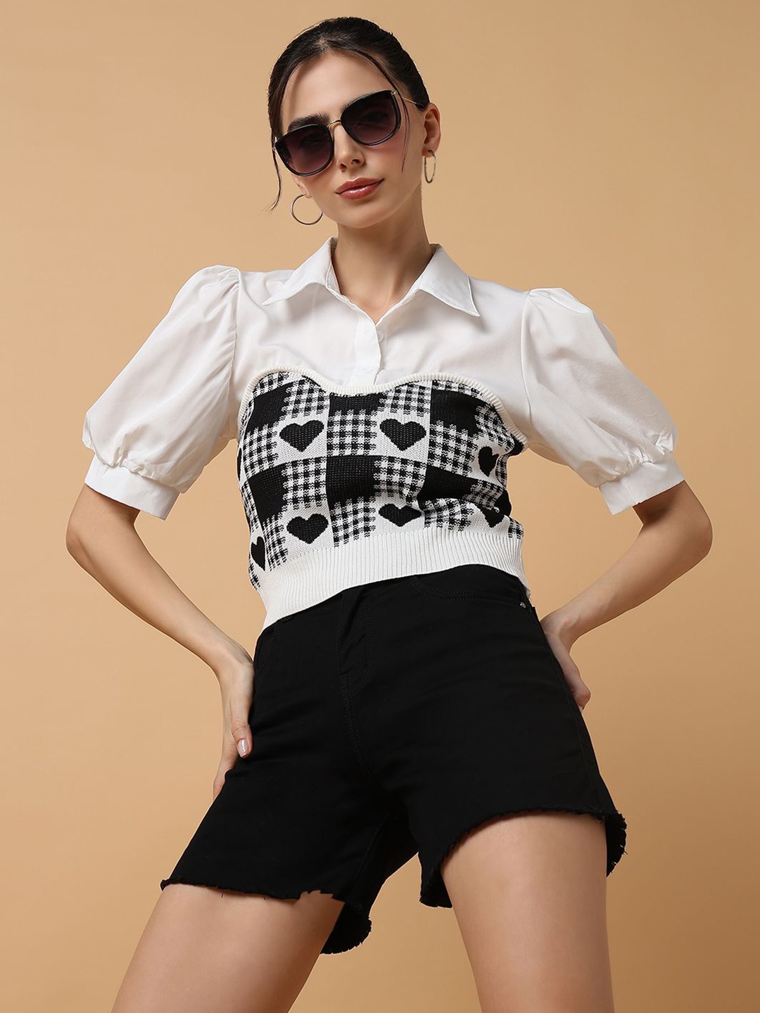 

SHOWOFF Shirt Style Top, Black