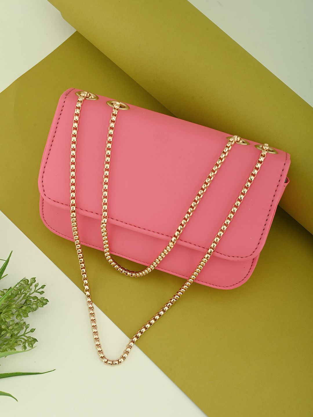 

DressBerry Structured Shoulder Bag, Pink