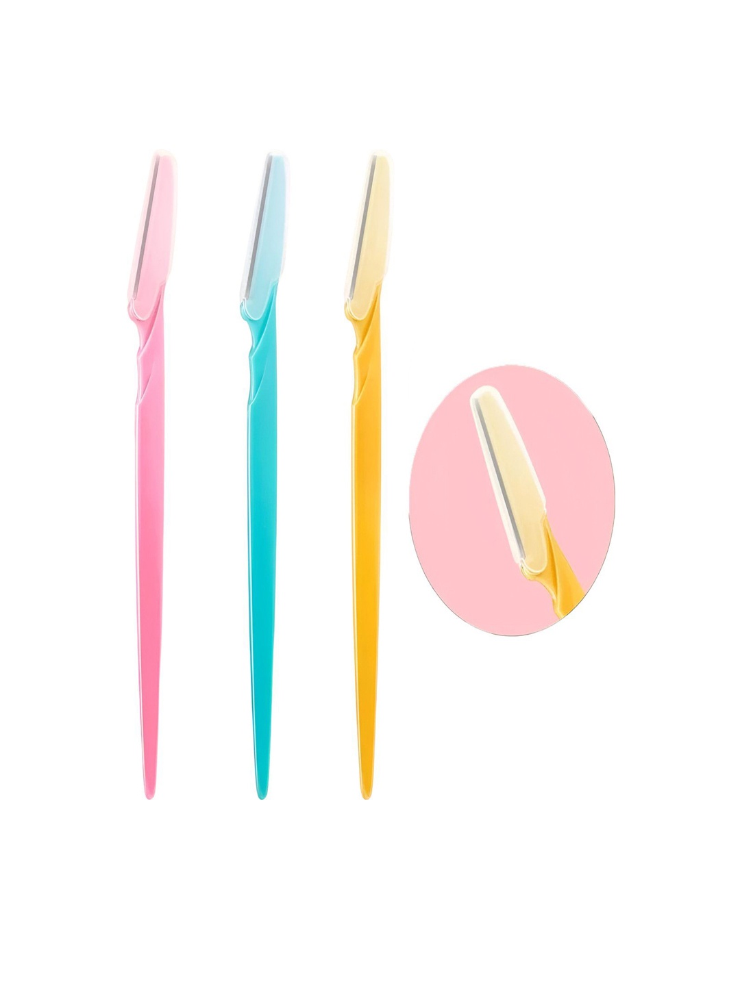 

DALUCI Set Of 3 Face & Eyebrow Razors, Yellow