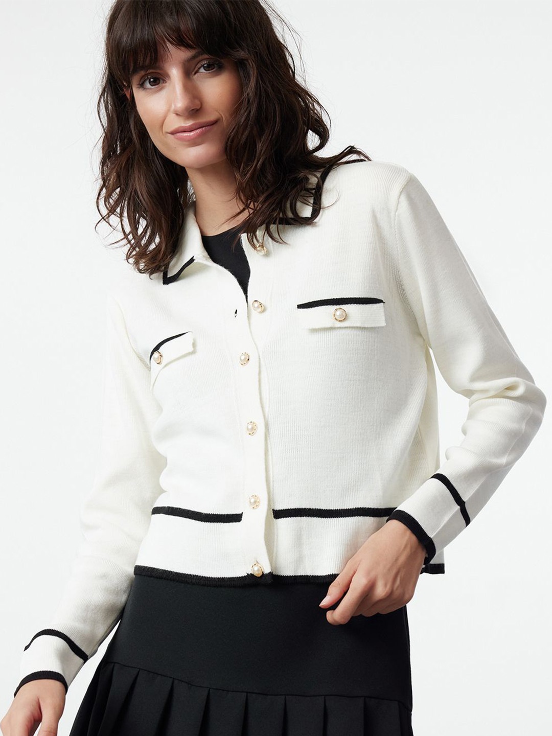 

Trendyol Women Crop Cardigan, White