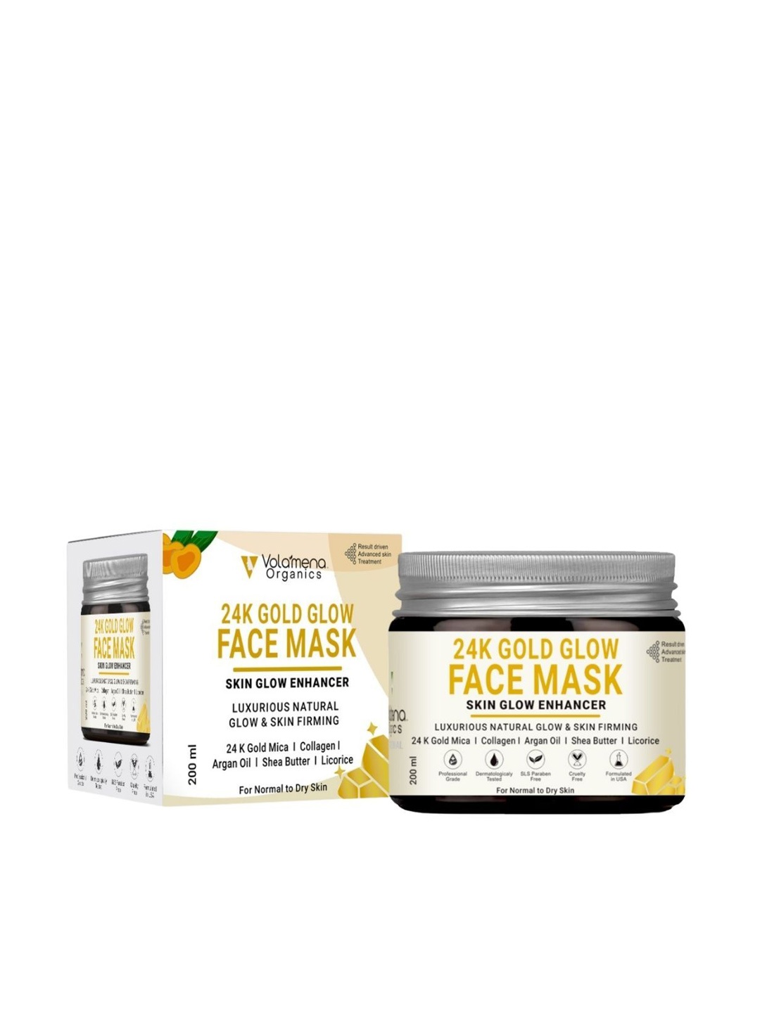 

Volamena Organics Tea Tree Clay Face Mask-200ml, Gold