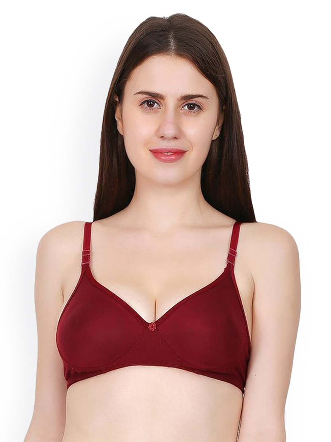

chia fashions Padded Cotton Lingerie SetCF-MAROON-PADDED-30