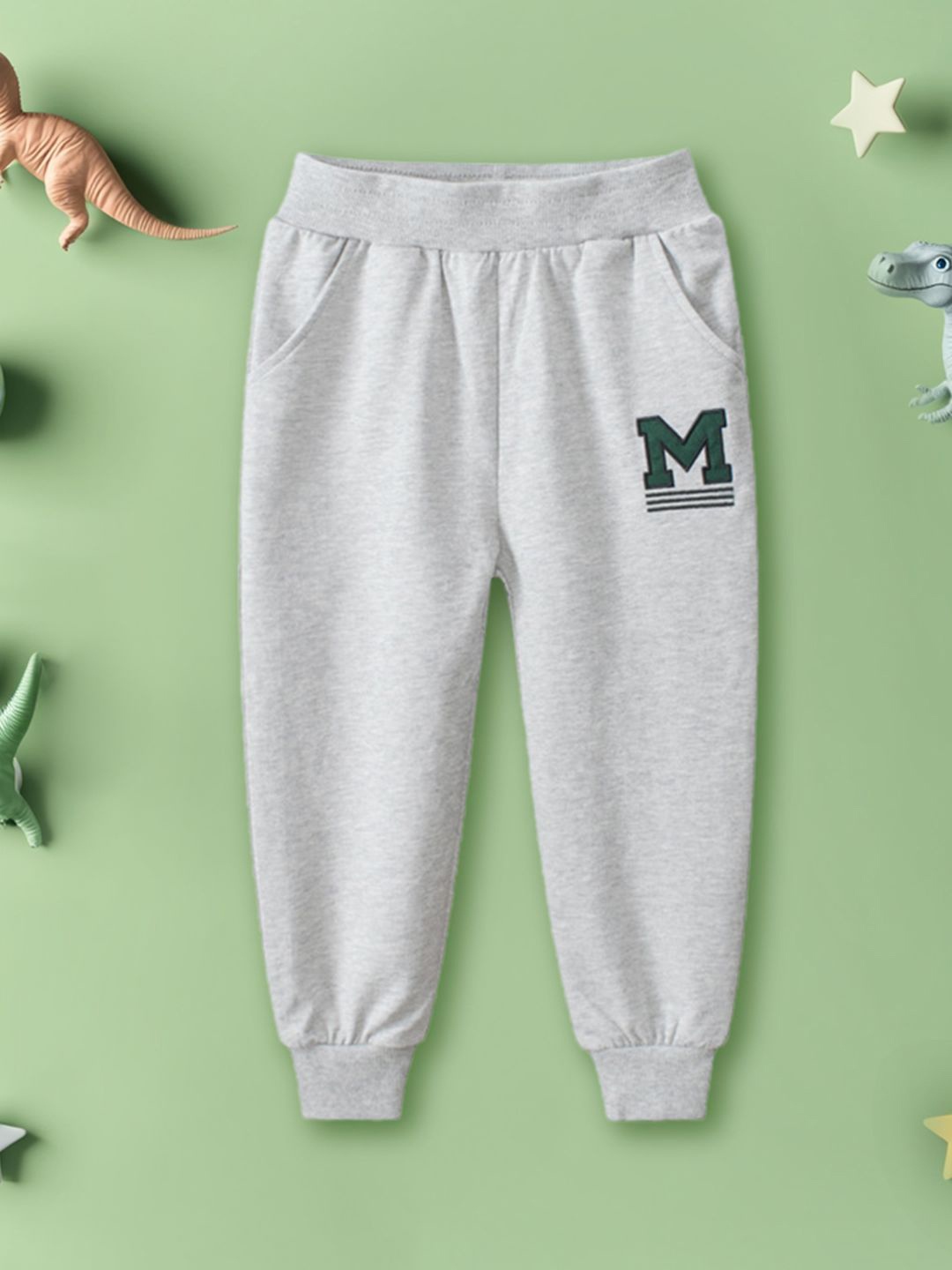 

INCLUD Boys Printed Relaxed-Fit Mid Rise Joggers, Grey