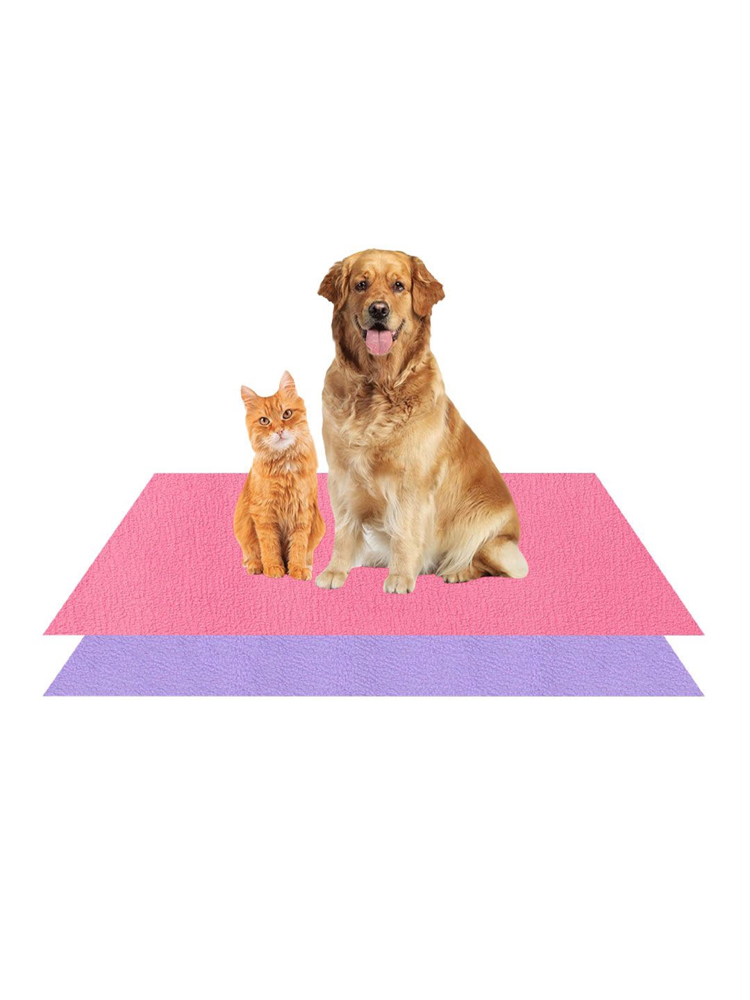 

AMORITE Salmon Rose and Violet Waterproof Washable Pet mat For Dogs and Cats