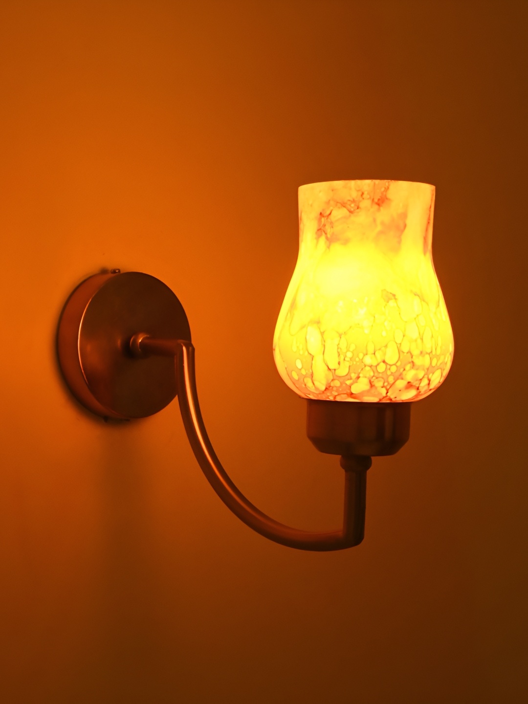 

Afast Orange Glass Traditional Rectangle Shaped Wall Lamp