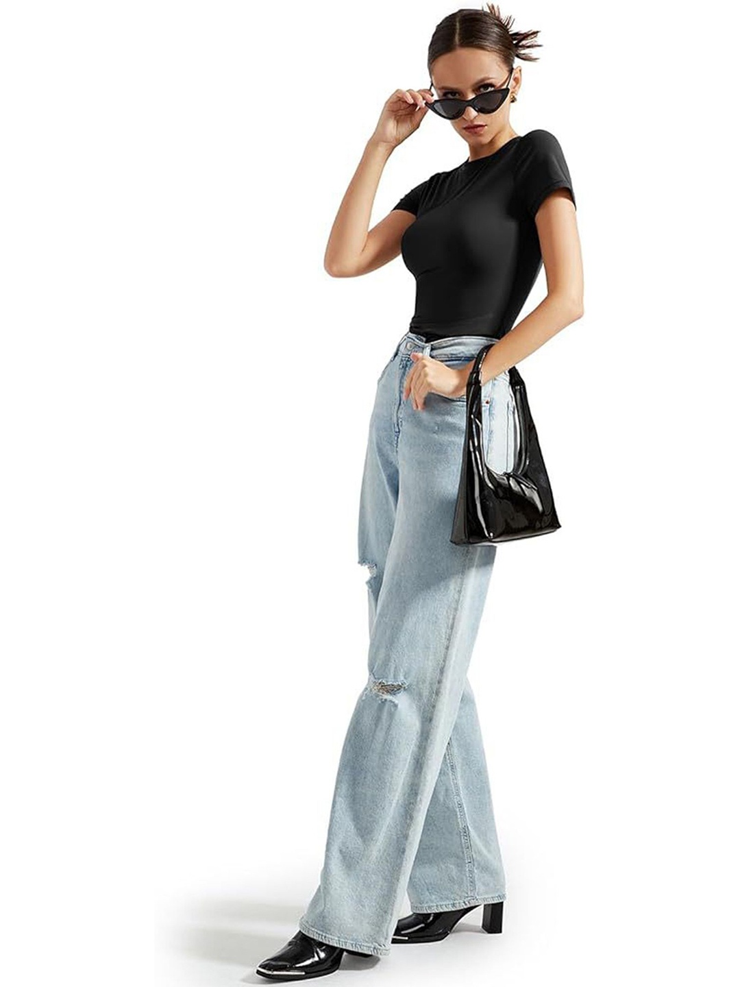 

LULU & SKY Crop Top, Black