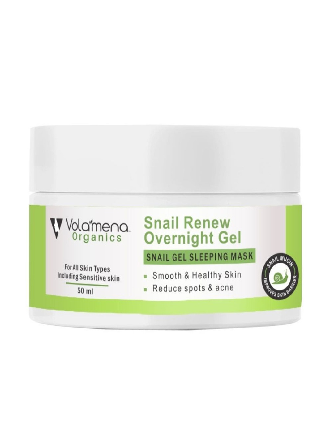 

Volamena Organics Snail Renew Ovenight Sleeping Mask-50ml, Transparent