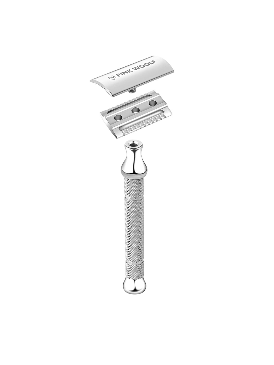 

PINK WOOLF Shaving Razor For Beginners, Silver