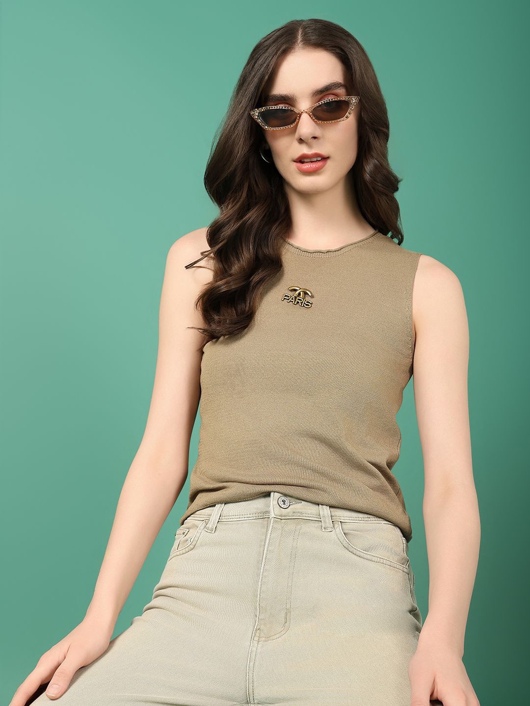 

SHOWOFF Top, Olive