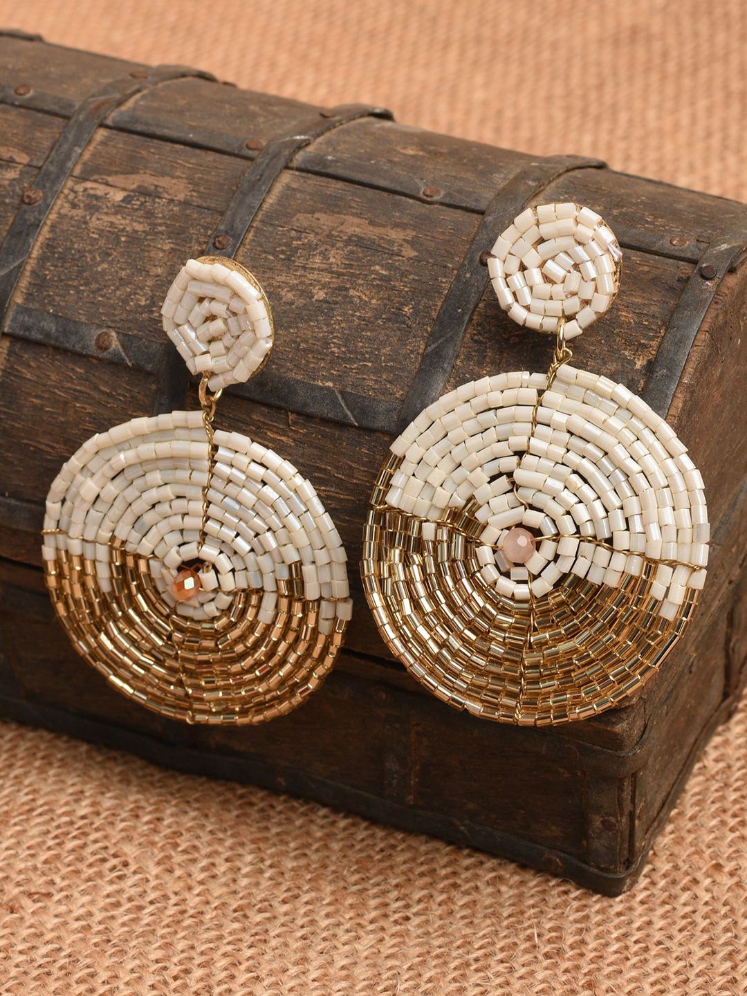 

XPNSV Beaded Drop Earrings, Gold
