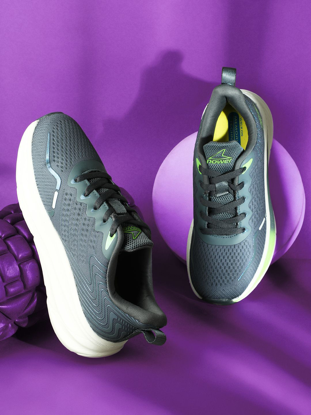 

Power Boys Lace-Up Sports Shoes, Grey