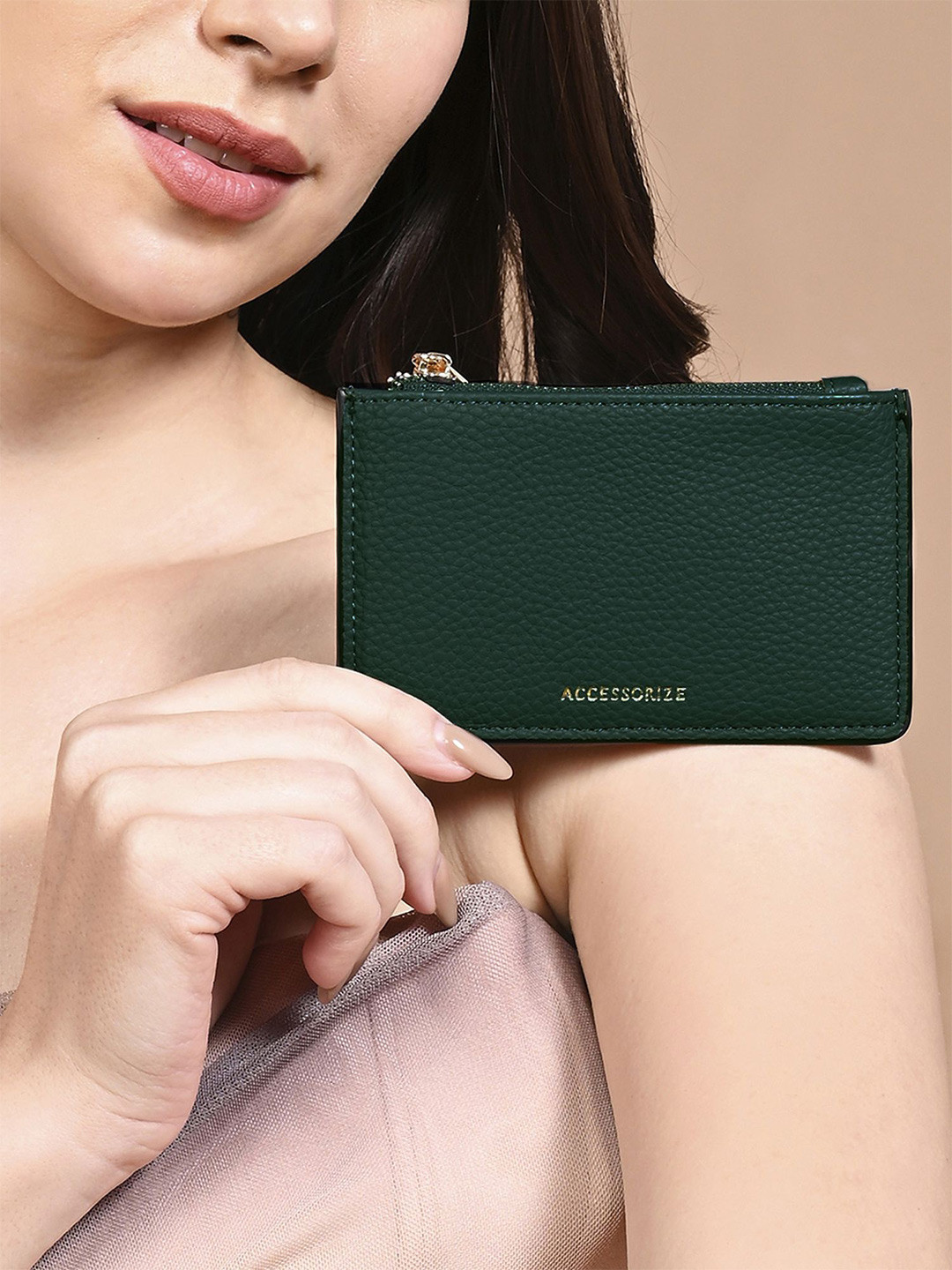 

Accessorize Women PU Card Holder, Green