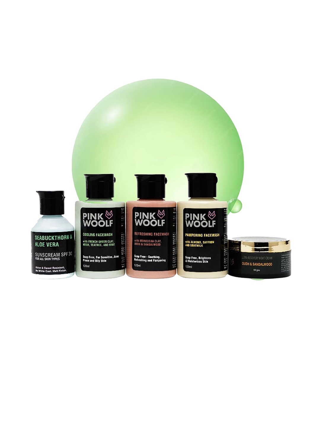 

PINK WOOLF Pack Of 5 Indulgent Face Care Combo Kit, Cream
