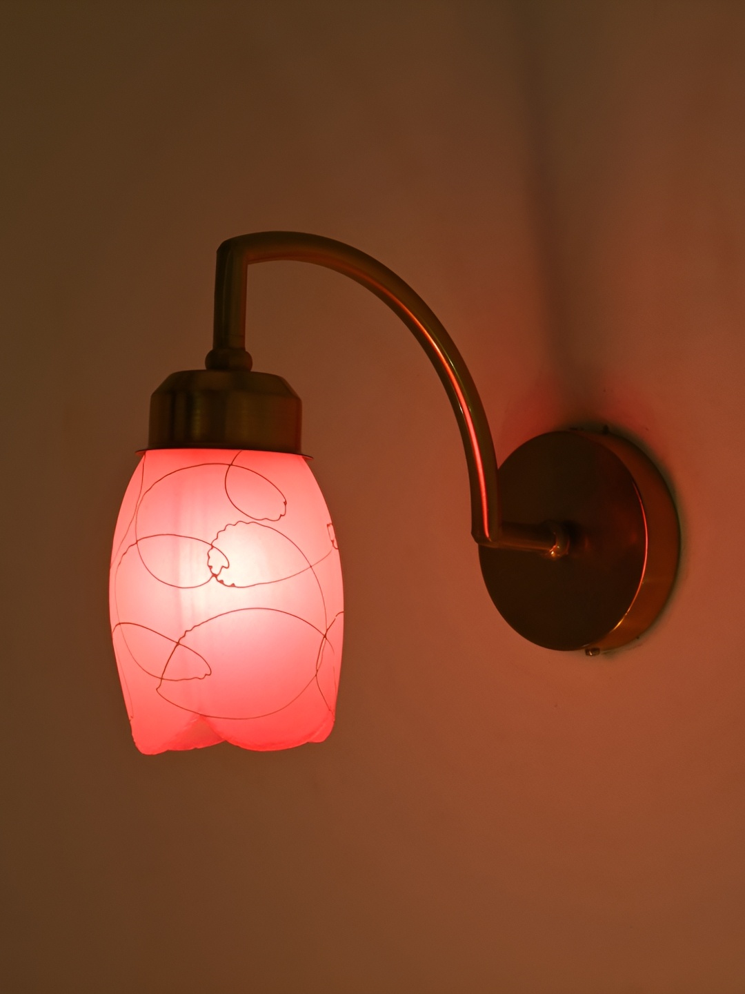 

Afast Pink & White Glass Traditional Rectangle Shaped Wall Lamp