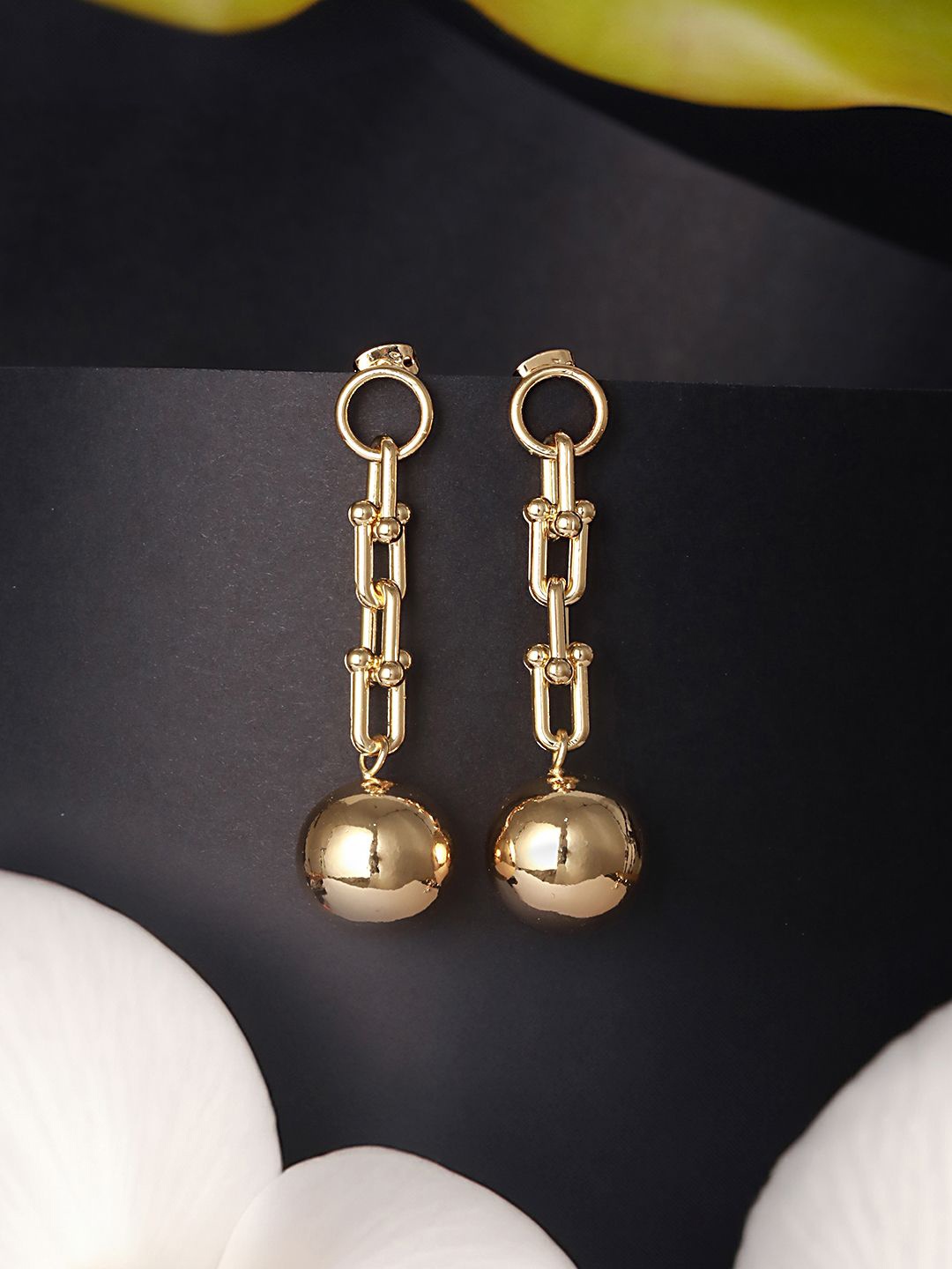 

SARAF TRENDZ 18k Gold Plated Classic Drop Earrings