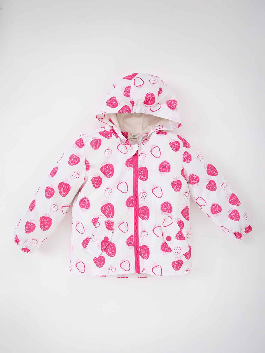 

DeFacto Girls Printed Puffer Jacket, White