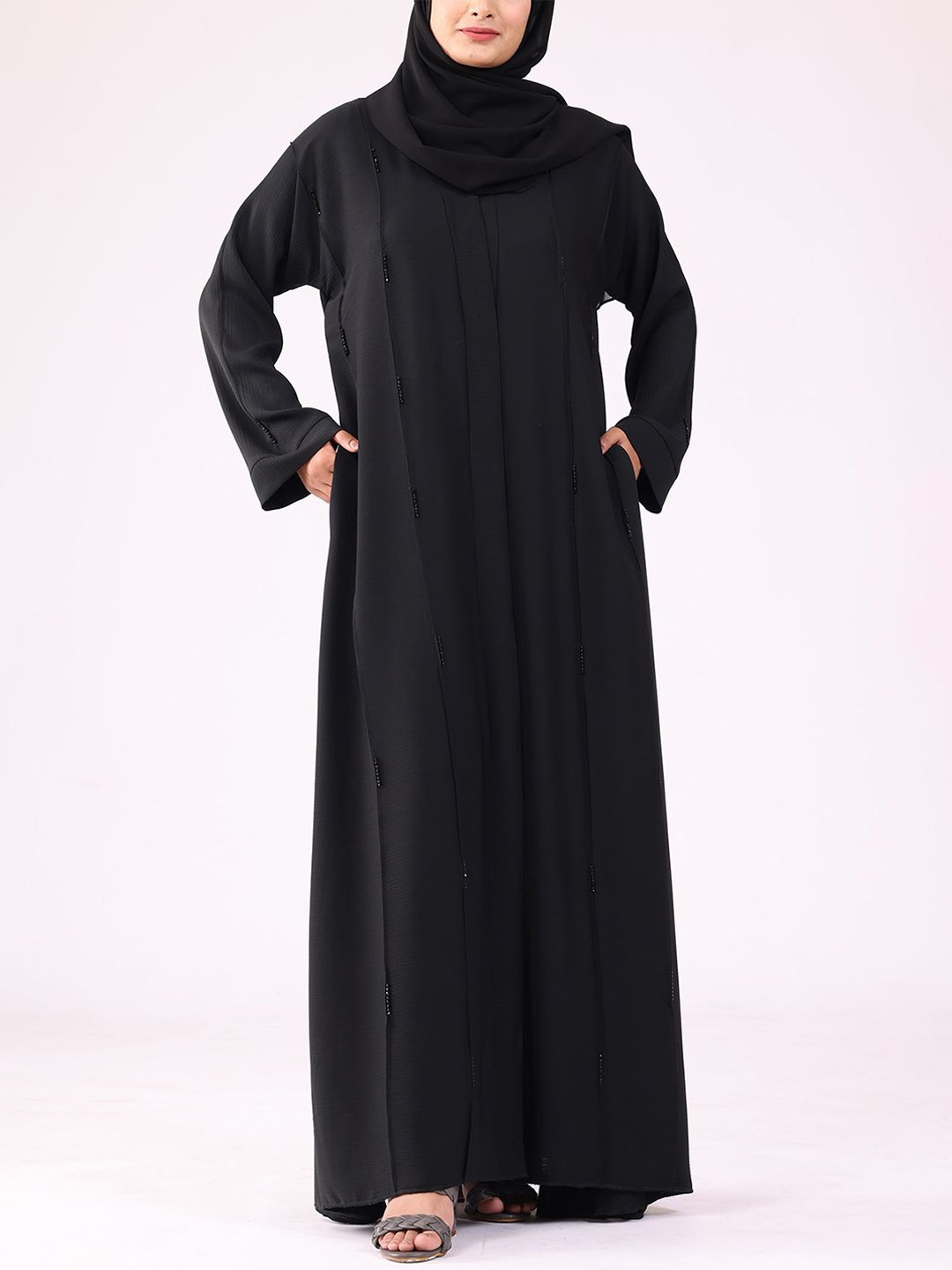 

Only Modest Embellished Detail Burqa With Scarf, Black