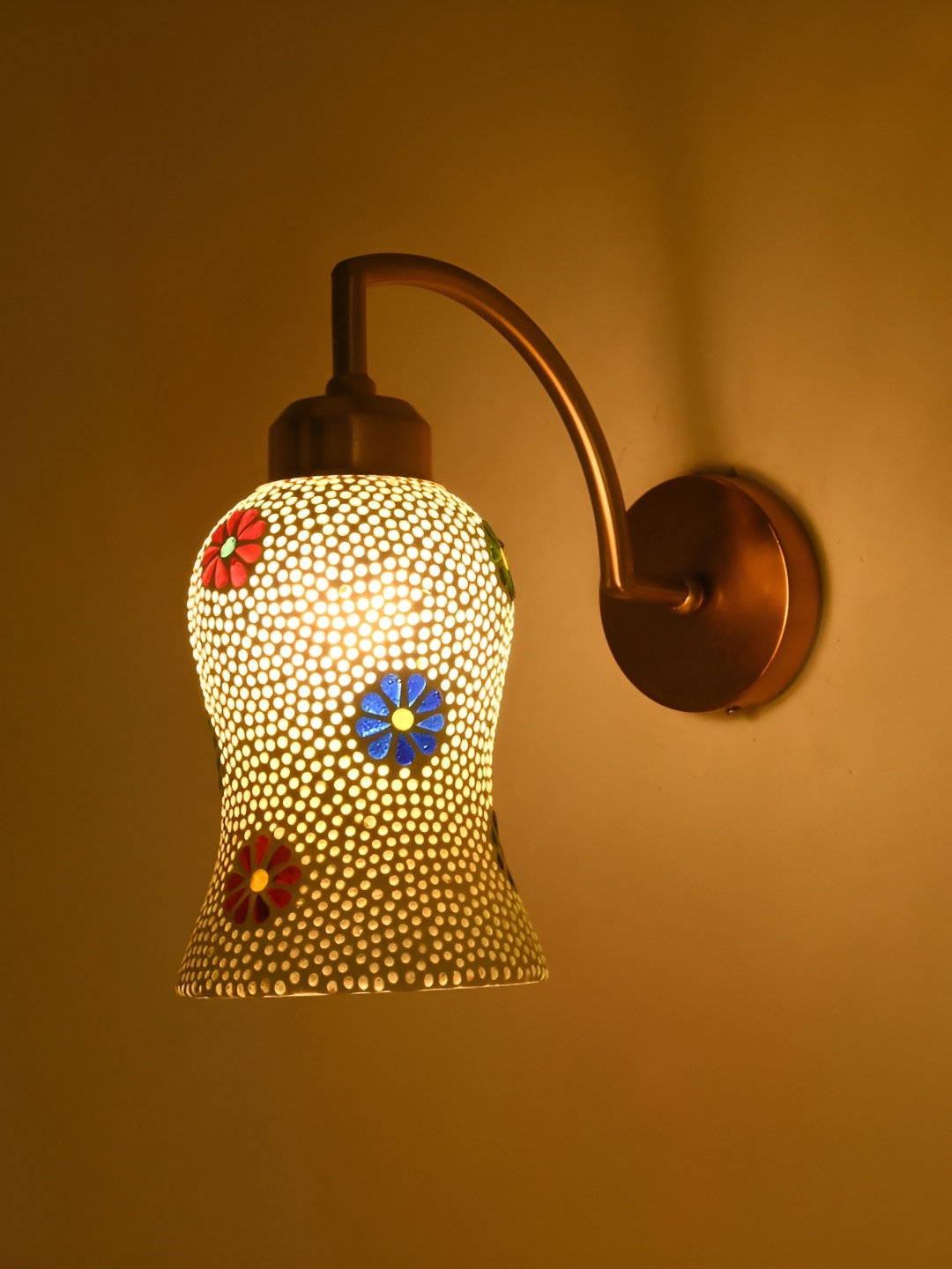 

Afast White and Blue Printed Glass Contemporary Rectangle Shaped Wall Lamp