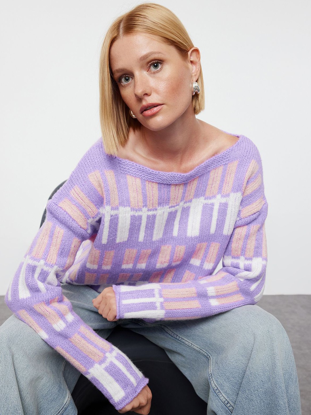 

Trendyol Tie and Dye Boxy Top, Na
