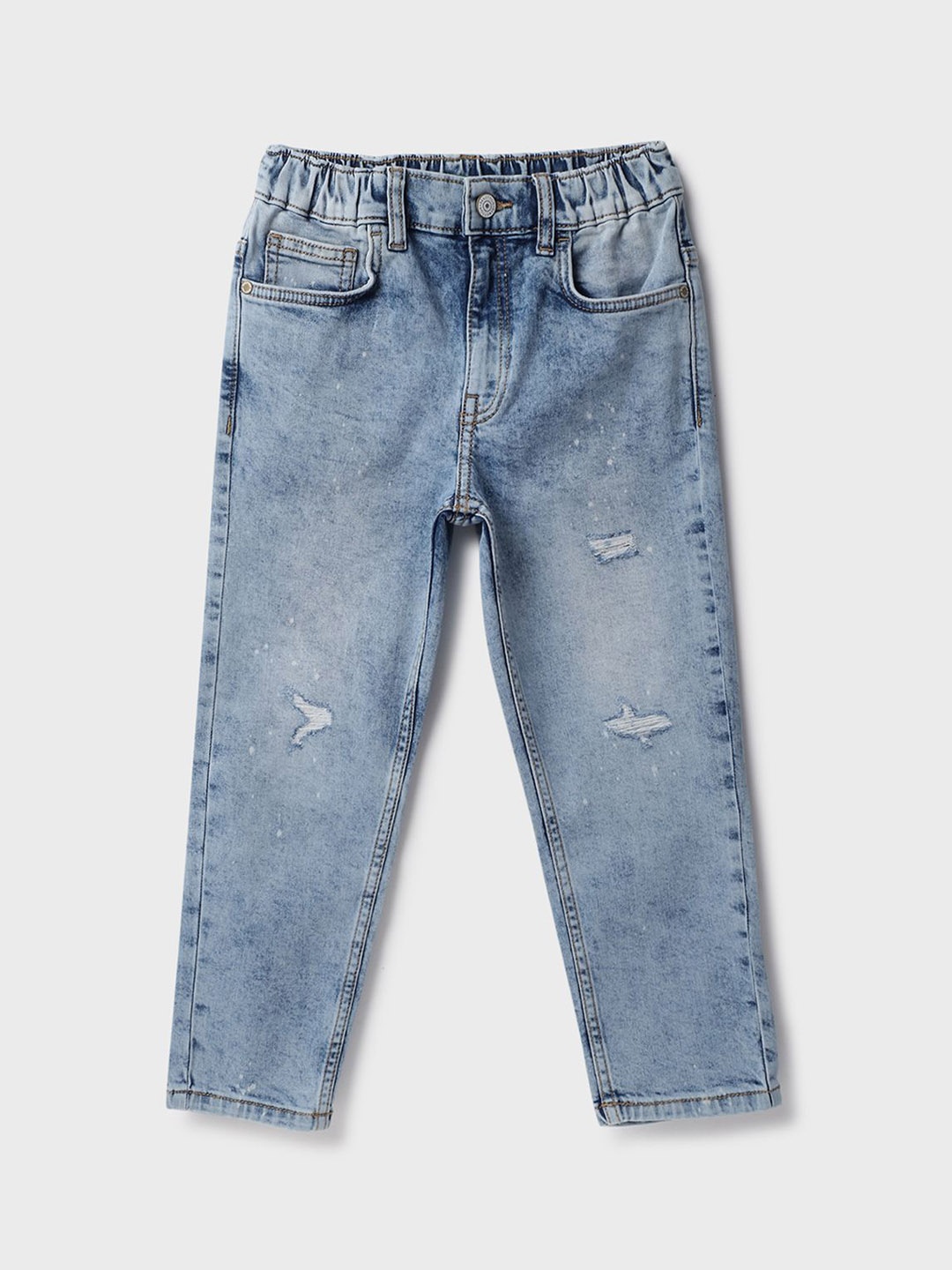 

United Colors of Benetton Boys Mildly Distressed Heavy Fade Jeans, Blue
