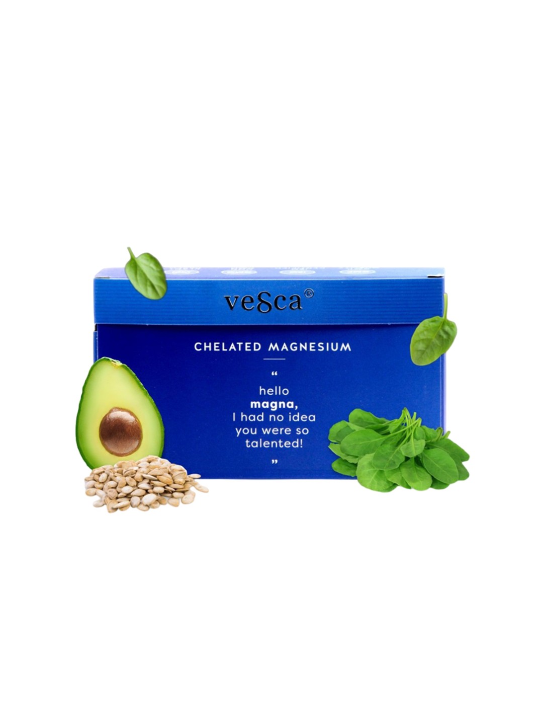 

vesca Chelated Magnesium Glycinate, Citrate, Oxide For Improve Sleep-30 Tablet, Green