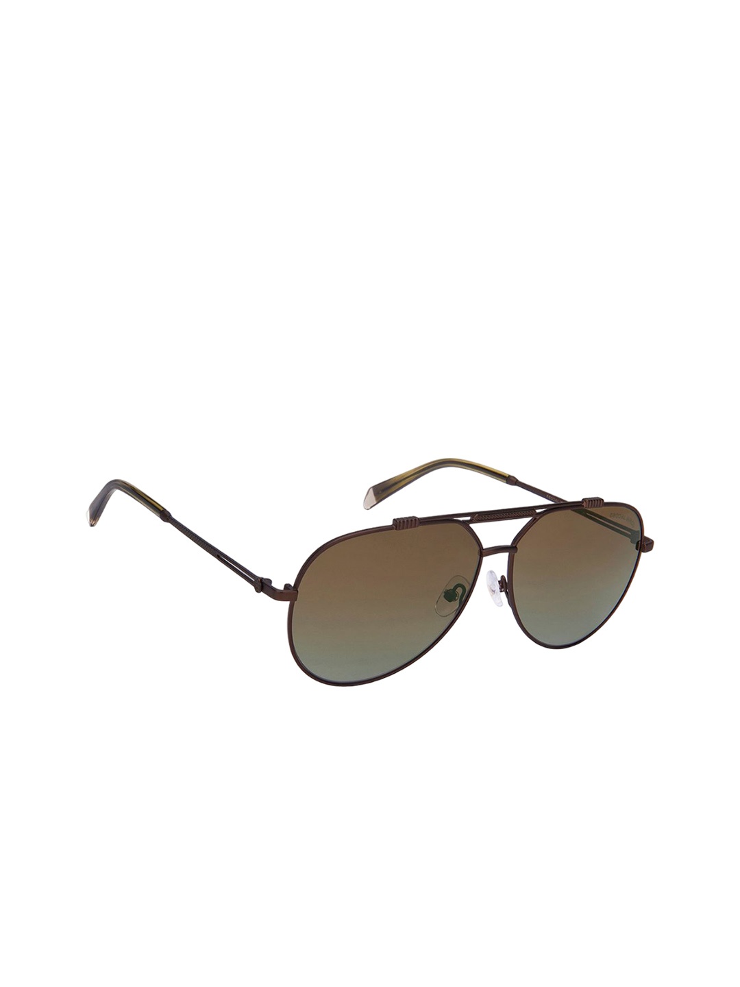 

John Jacobs Unisex Aviator Sunglasses with UV Protected Lens 217772, Brown