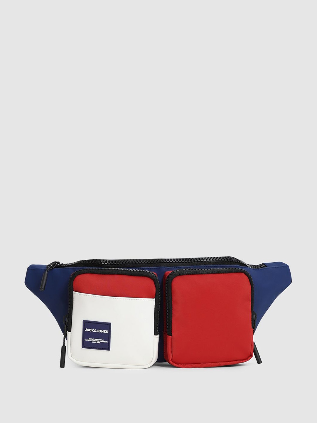 

Jack & Jones Men Colourblocked Waist Pouch, Blue