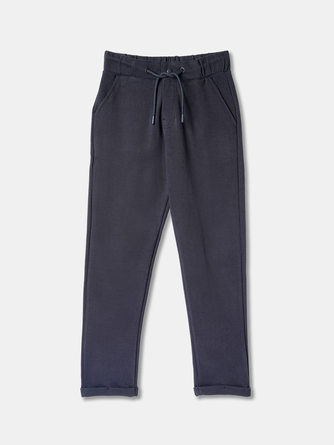 

R&B Boys Slim Fit Cotton Track Pant, Blue