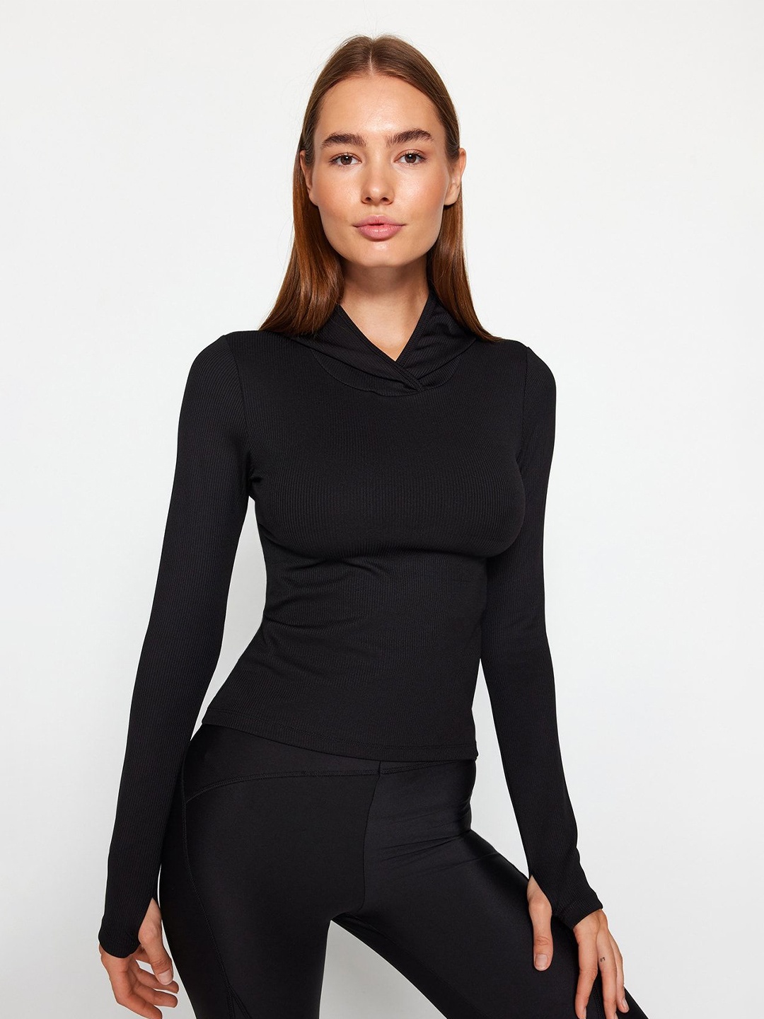 

Trendyol Cotton Styled Back Crop Top, Na