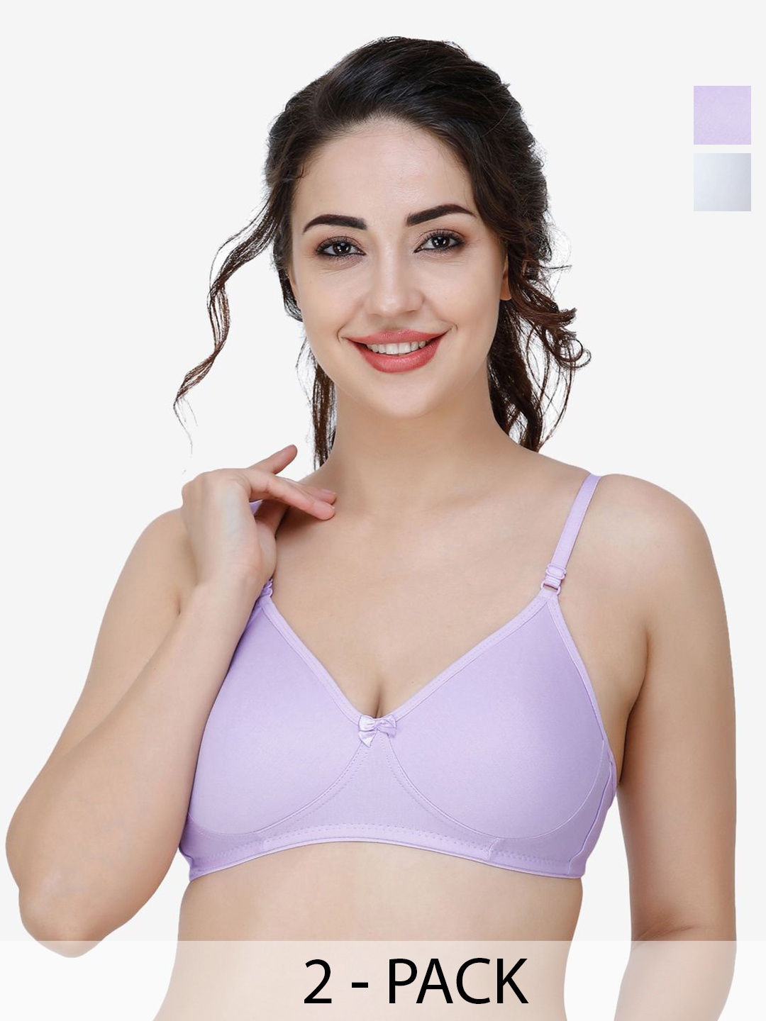 

Docare Pack Of 2 Full Coverage T-shirt Bra, White